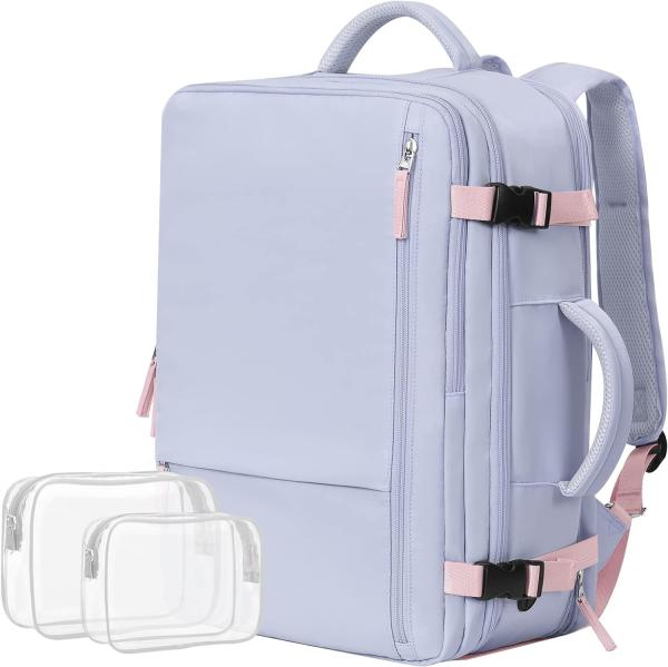 Purple 17.3 inch Laptop Airline Approved Carry On Luggage As Personal Items