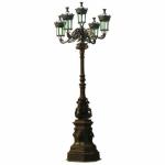 Sand Cast Iron Light Pole 5 Light Lamp Post Ornaments Outdoor Decorative