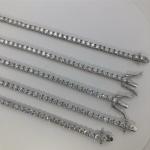 OEM Moissanite Diamond Tennis Necklace Claw Setting Moissanite Necklace Mens In