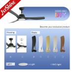 110-240v/50-60Hz ABS Black Blades Ceiling Fan with Remote Control and Dimmable