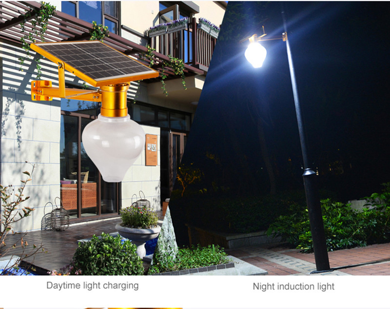Villa Park Courtyard Solar Street Light 10000mAh Patio Garden Lights