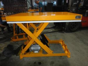 China Hydraulic Electric Scissor Lift Table 500kg 1800mm*1800mm Table Size CE approval factory