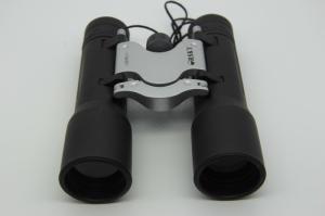 China Black 12x32 Compact Folding Binoculars , Compact Sports Binoculars With Neck Strap factory