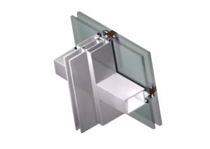 China Dark Gray Fire Rated Curtain Wall , High Assembly Precision Unitized Glazing System factory