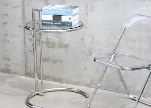 China 55cm 80cm Glass Top Nesting Coffee Tables Transparent Clear Circle factory
