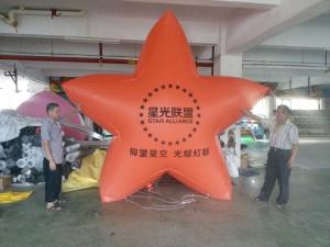 China customized giant advertising lighting inflatable sea star balloon factory