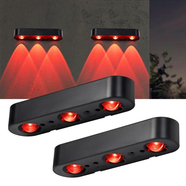 205*50*38mm Black Solar Fence Light A Perfect Decoration with 4.5 Hours Charging