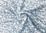 340GSM 100% Polyester Velvet Fabric Circle Fleece Loop Blue And White