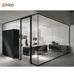 Frameless Clear Glass Partition Wall Vertical Full View Interior Office