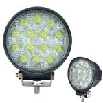 9 - 32V Round LED Vehicle Work Light 42w Power IP67 Directly Flood Beam