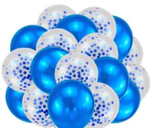 China Blue Balloons + Confetti Balloons w/Ribbon | Rosegold Balloons for Parties factory