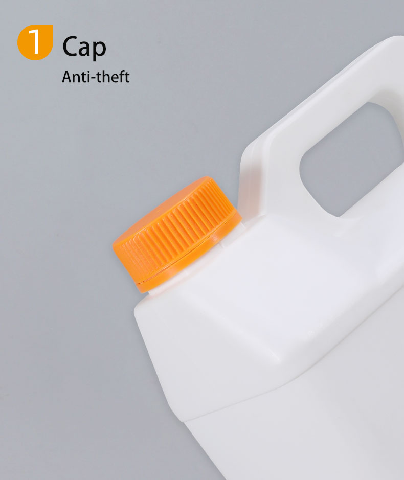Customrized Logo White 5L Jerry Can Plastic Thicken Engine Motor Oil Package Barrel