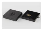 Professional Jewelry Packaging Boxes , Black Paper Packaging Box OEM ODM