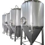 1000L Temp Controlled Conical Fermenter SS304 Cooling Jackets / Top Manhole