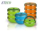 Plastic Cover Stainless Steel Bento Box Colorful 700ml To 2800ml Unbreakable