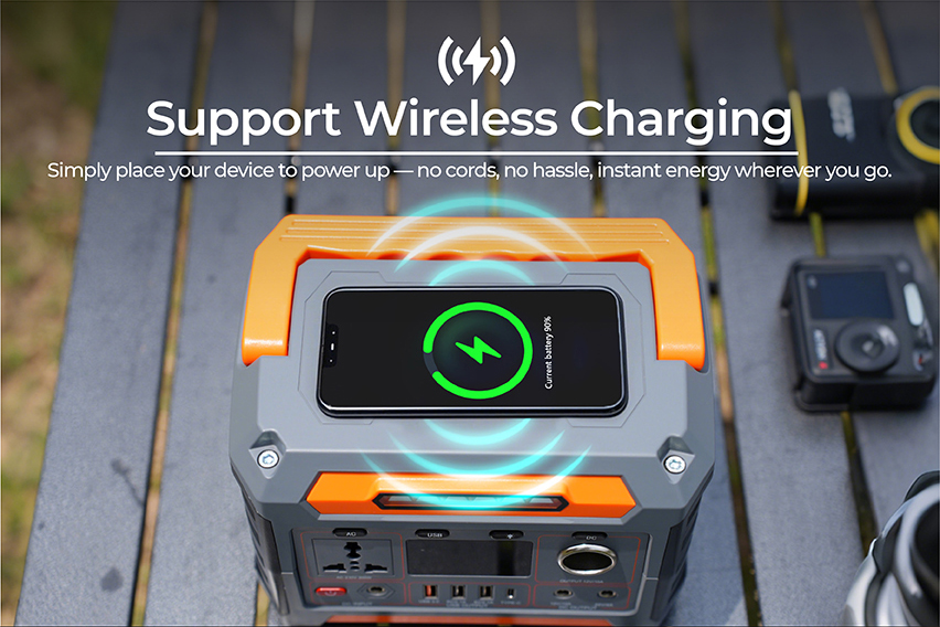 300W Portable Power Station with MPPT Controller and Wireless Charging