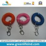 Stretchable Solid Pink Wrist Strap Coil Retainer W/Snap Hook