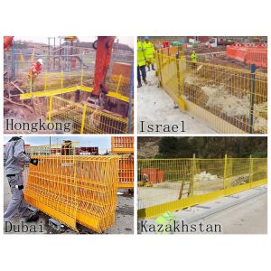 China Impact-Resistant Edge Protection Barrier With Reinforced Mid-Rail on sale