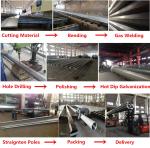 Dodecagonal Shape galvanized steel tubing , metal power pole Over 25 years