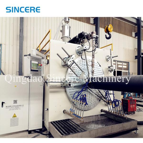 China 120-500kw Continuous Spiral Pipe Hdpe Extrusion Line machine factory