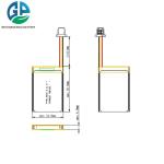 High Temperature Rechargeable Lipo 300ma Li Polymer Battery LP583460 High