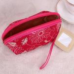 Medium Makeup Bag / Custom Cosmetic Bags With Zipper Flower Animal Printing
