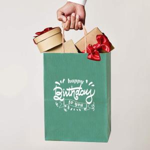 China Customized Logo Accepted Kraft Paper Bags With Handles for Daily and Storage factory