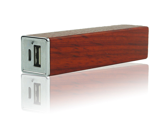 Portable Wireless Power Charger , 2600mAh Wood Appearance Square Power Bank