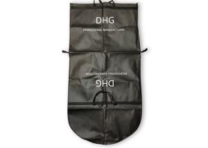 China Breathable Suit Dress Black Non Woven Garment Bag With Durable Zipper Around factory