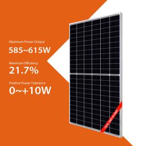 China 580W 585W Thin Film Silicon Photovoltaic Module 610W 615W Panel Solar Canadian Full Black factory