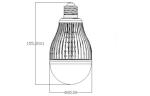 15W E27 G80 Dimmable warm LED Light Bulb for galleries and courtyard
