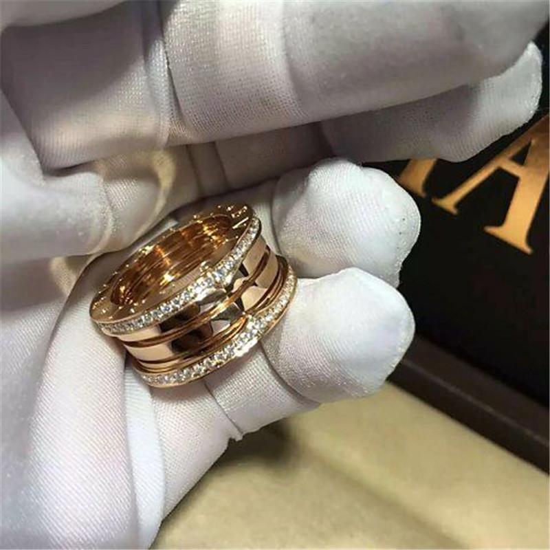 Luxury jewe factory B.zero1 series ring 18k white gold yellow gold rose gold diamond ring