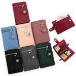 Trendy Women's Daily Life PU Leather ID Window Purse Wallet with Zipper Coin