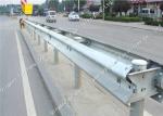 Galvanized Steel W Beam Crash Barrier 1000 Meters Silver Color CE Approved