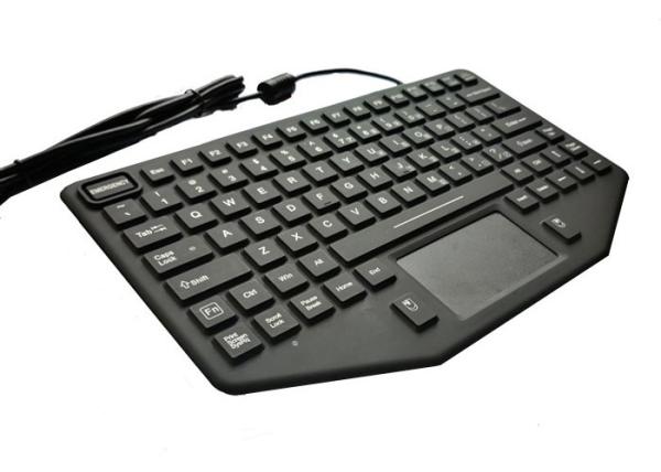 China Vehicle Panel Mount Keyboard With Touch Mouse / Red Illumination Waterproof factory