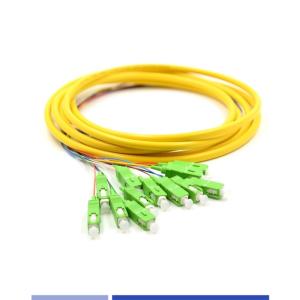 China 12 Strand Fiber Optic Cable Pigtail SC APC Singlemode 9/125 LSZH 3m factory