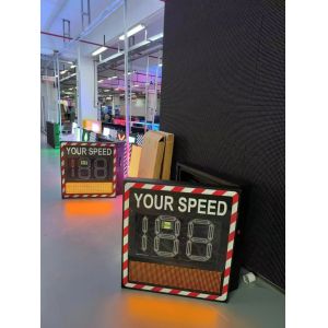 Solar Powered LED Radar Speed Sign with 100M Detection Range