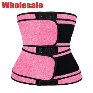 China Snow Pink 2XS Neoprene Waist Trainer Double Velcro Waist Cincher factory