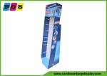 CMYK Full Color Printing Cardboard Hook Display , Retail Corrugated Floor