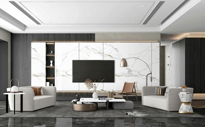 Carrara Indoor Floor And Wall Tile Polished Glazed Porcelain Tile 900x1800x9mm For Decoration And Building