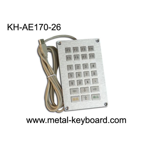China USB Self - service Terminal Metal Kiosk Keyboard 26 Keys , Flat key Keyboard factory