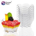 Nice wholesale custom plastic flower design ice cream cup for dessert