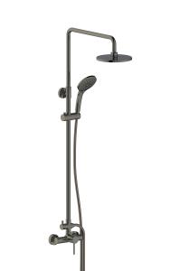 China Round Classical Bath Shower Faucets Single Lever Gun Metal Brass OEM factory