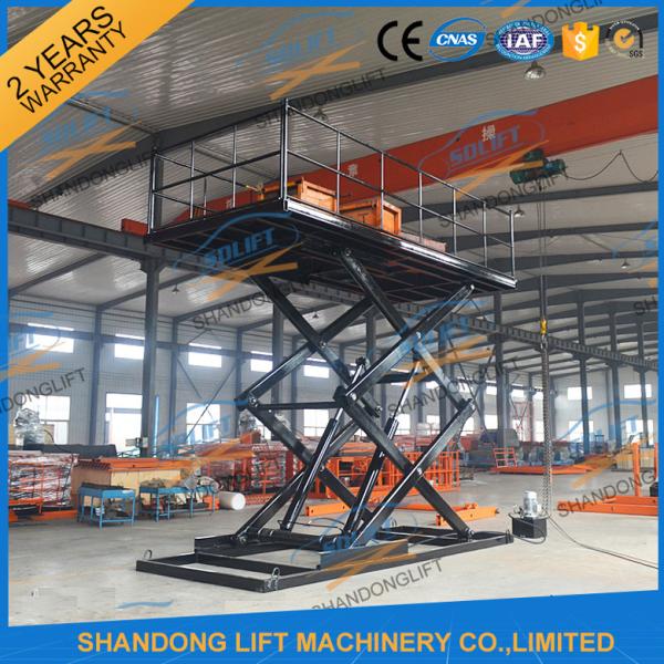 2-20 Ton Hydraulic Scissor Car Lift With 2-10 Meters Height Painting /