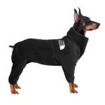 Zoopollo The Dog Face Fleece Warm Dog Coats With Legs Black Red