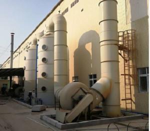 China Four Sockets Acid Fume Extraction System Empty Tower Wind Speed 1.5 M/S factory