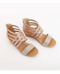 BS120 Slope Heel Roman Sandals Women'S New Bohemian Ethnic Style Retro Open Toe
