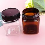 Wide Mouth Sealing Cover Amber Honey 200ml Plastic Jar Food Grade
