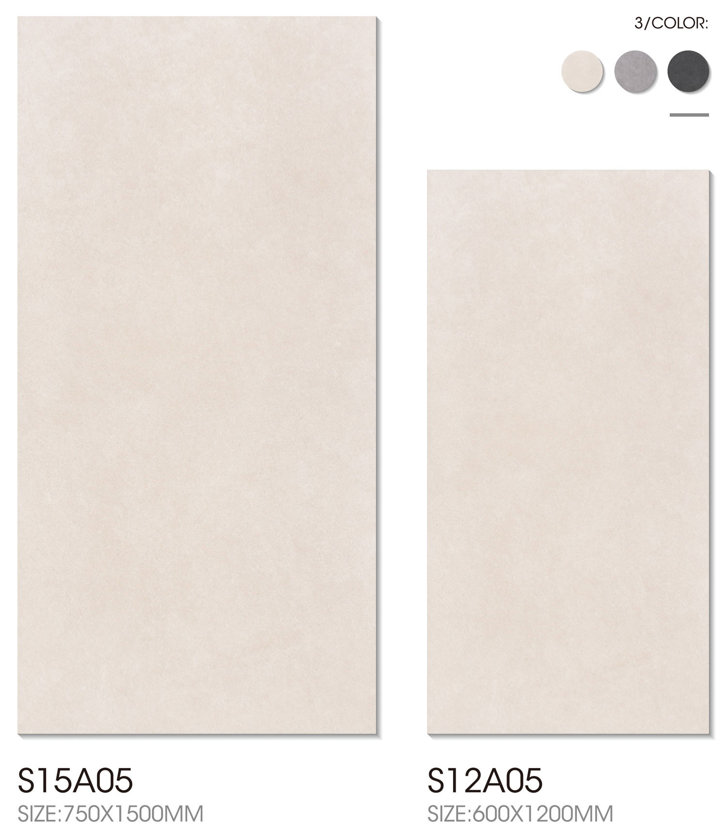 Beige Grey 48"X24"Soft Glazed Porcelain Indoor Floor Tile Around Pool And Fireplace