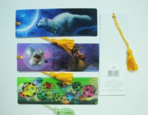 China PLASTIC LENTICULAR authorized 3D printing Flip Effect fancy lenticular bookmark made in China factory